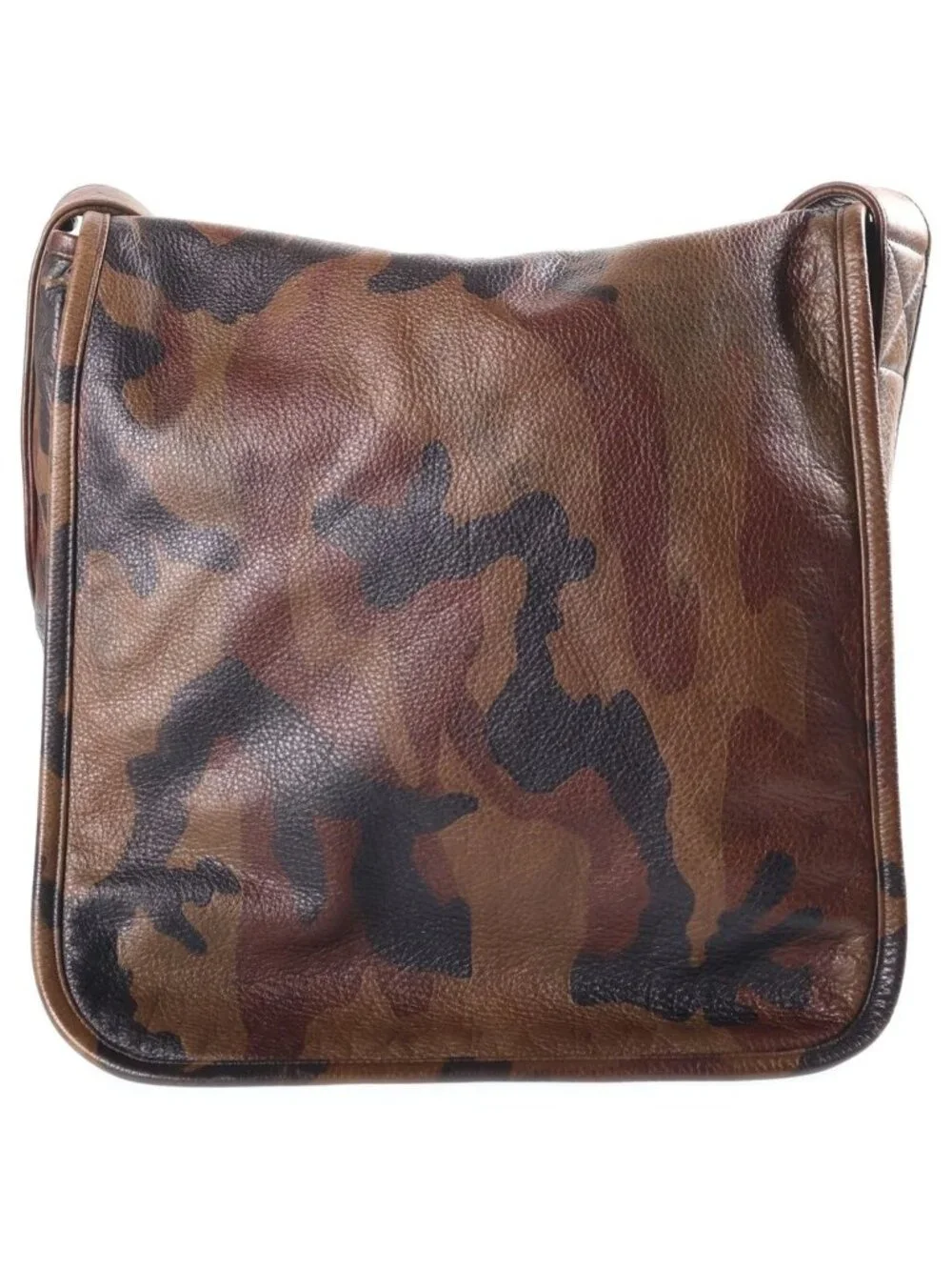 Chrome Hearts Shoulder Bag Gunslinger Strap Camo Leather Khaki